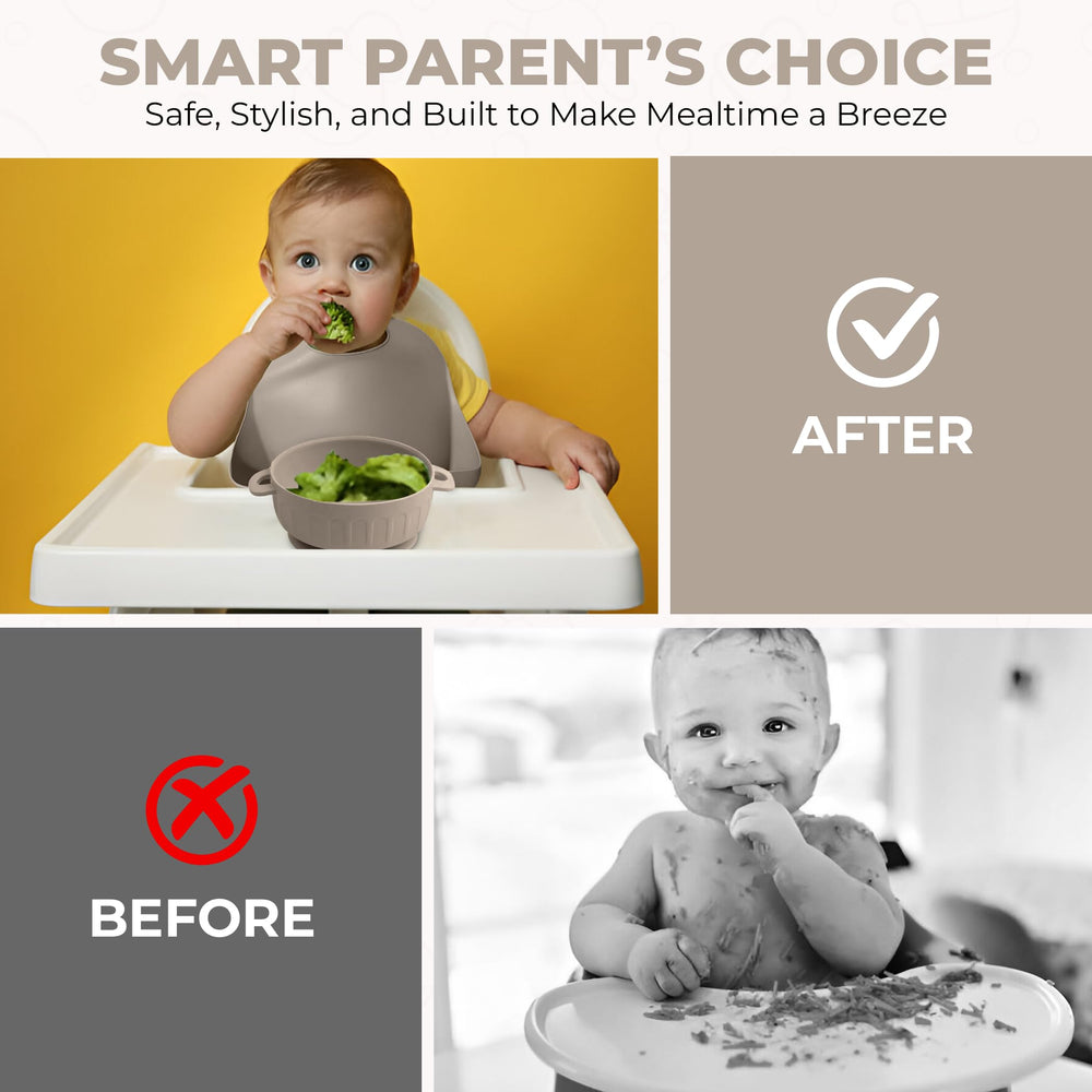 Generic SiliFeed full feeding kit laid out for a worry-free mealtime