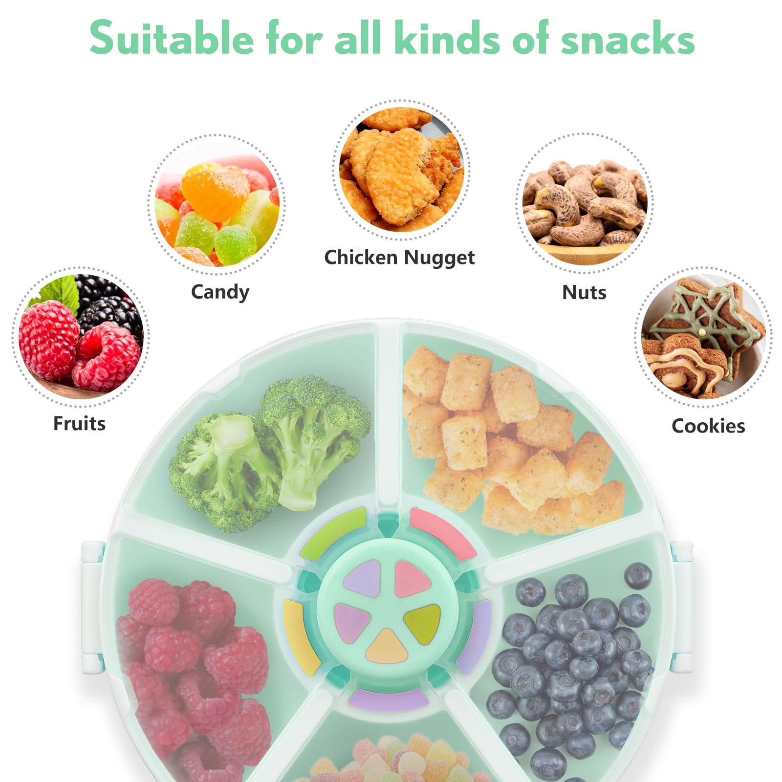 Generic Snack Spinner showing top-rack dishwasher-safe durability