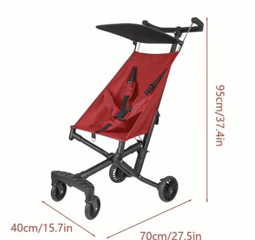 Generic Stroller red color helps quick spotting in crowds