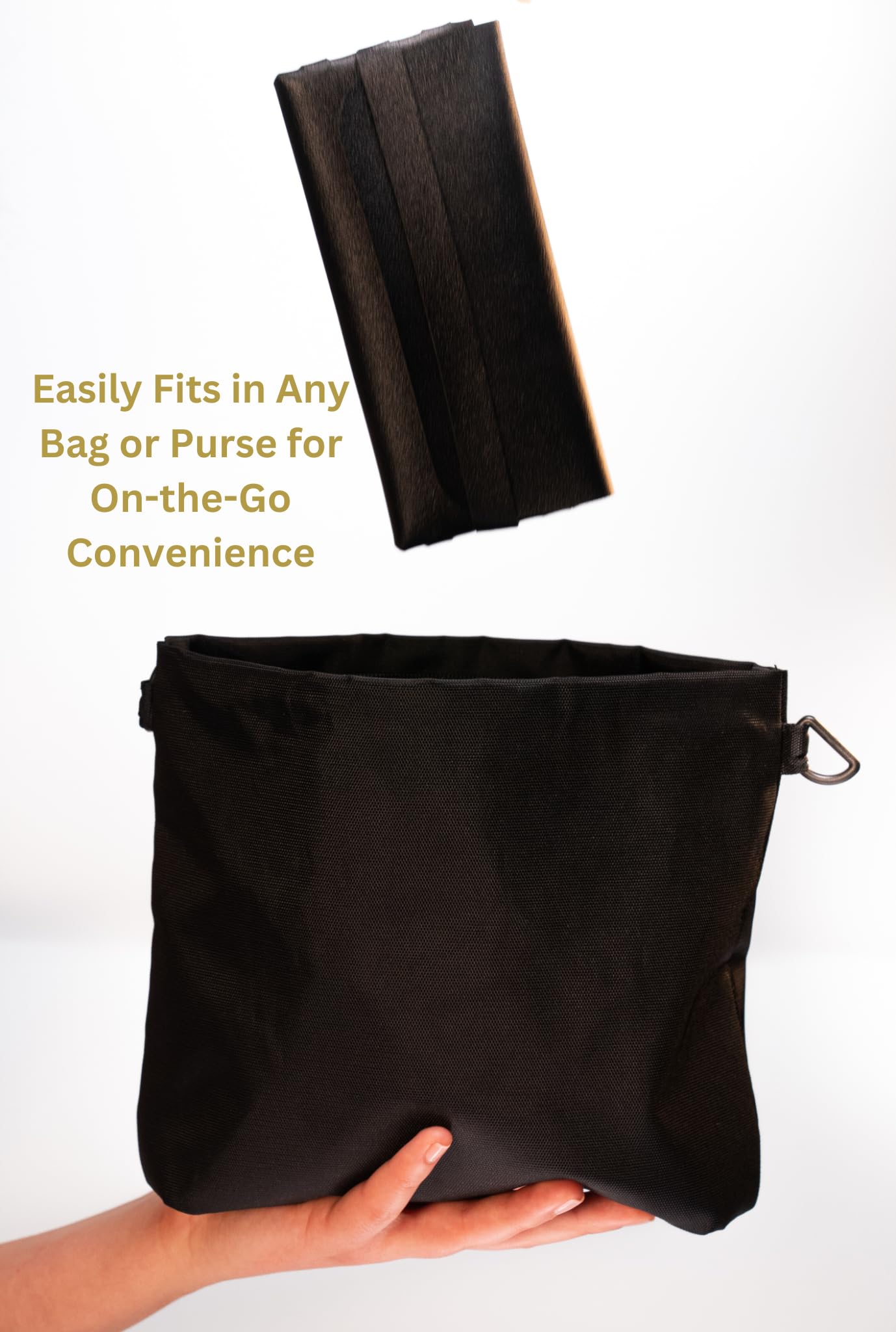 Generic TAMPONCASE hygiene storage in black isolates tampons from crumbs.