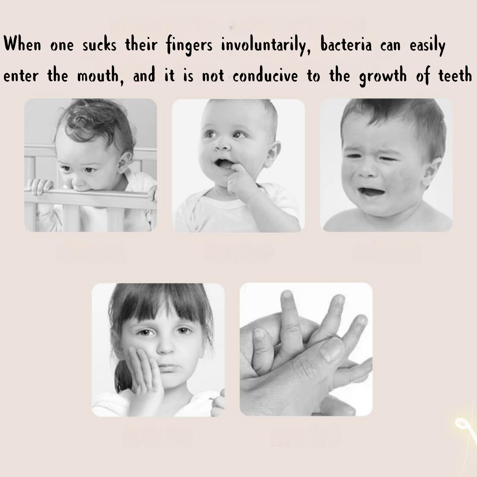 Adjustable-fit sleeve shown on small fingers for secure daily wear.