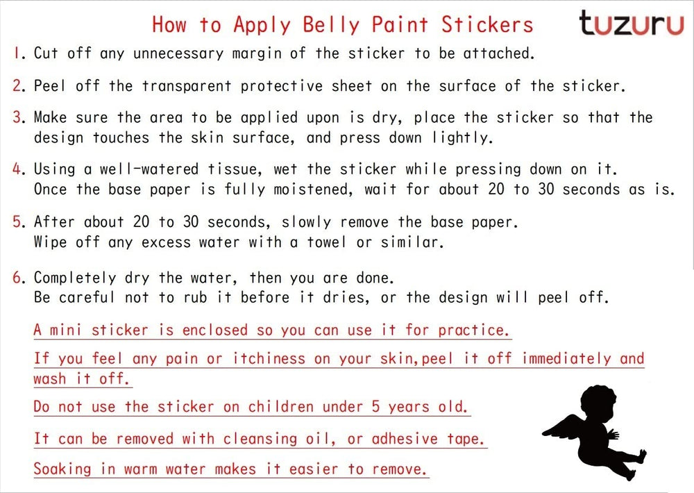 Generic Tuzuru removal with baby oil demonstrates easy cleanup