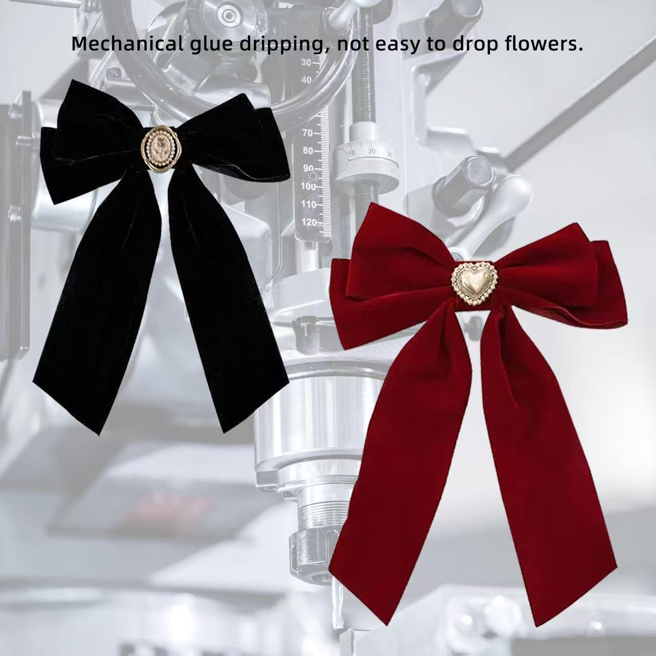 Generic velvet hair bow with alligator clip, easy to attach and style