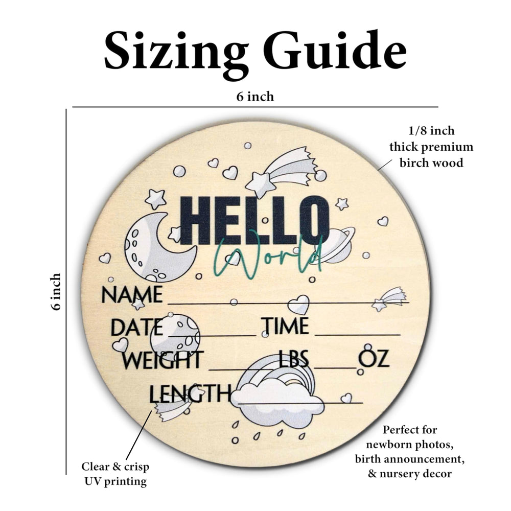 Generic Welcome Baby Sign adds elegant birth announcement for nursery displays and photos.