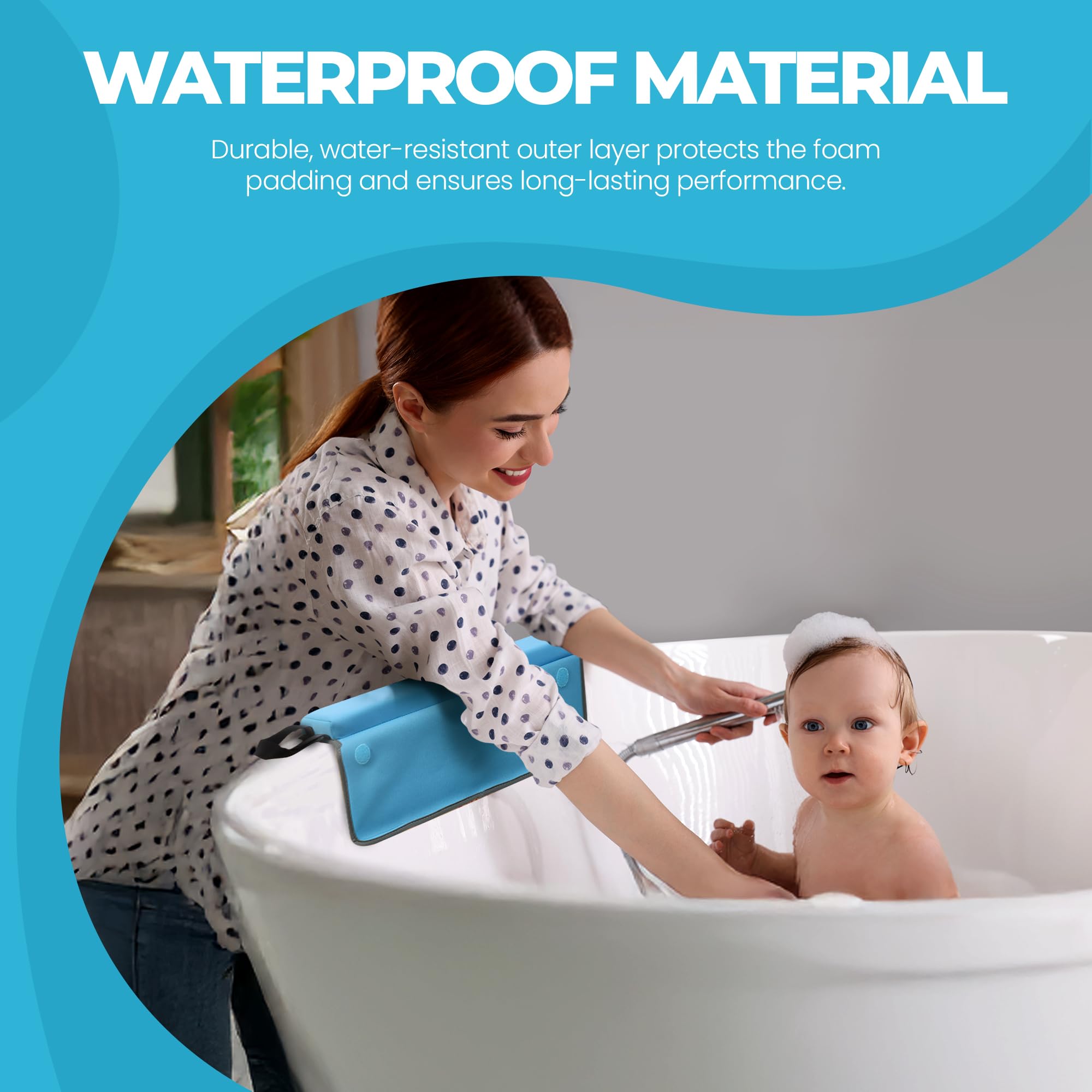 Generic Whale Bath Kneeler dimensions show a broad kneeling area
