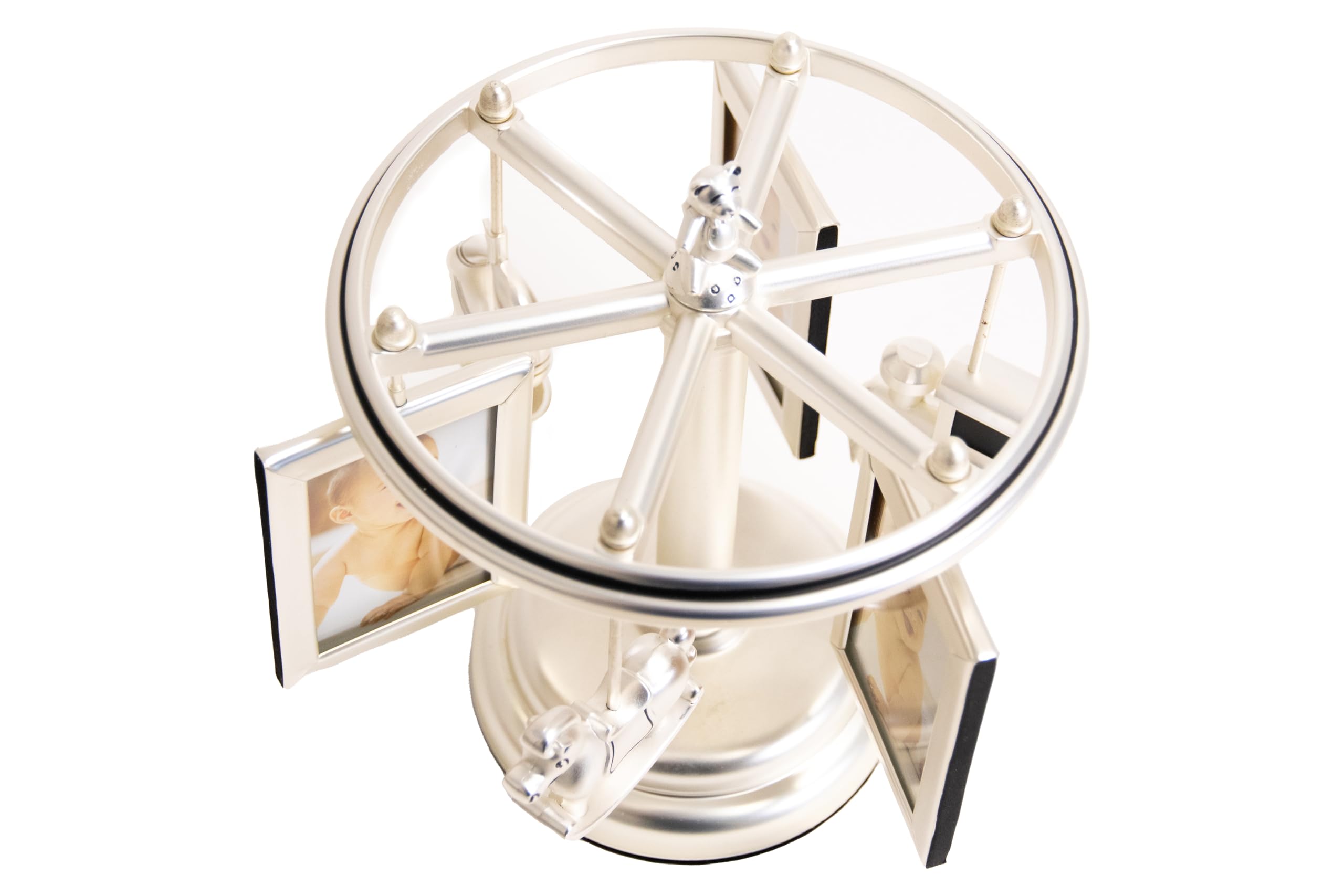 Generic Wind Up Carousel Frame rests on a sturdy weighted base for stability