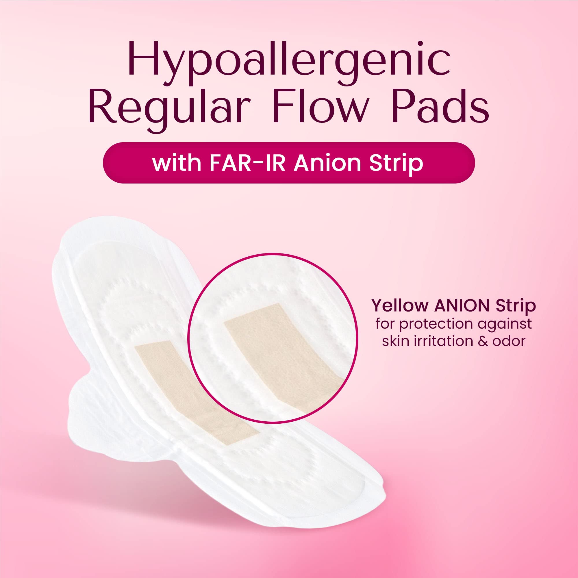 GENIAL DAY vegan and eco-certified pad with breathable, skin-friendly materials.