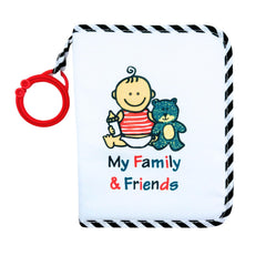 Genius Baby Toys baby photo book with soft cover, easy wipe-clean for busy households.