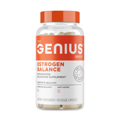 Genius Estrogen Balance bottle pour for easy daily hormone support