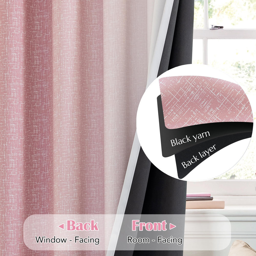 Geomoroccan ready-made two-panel curtains measure 52x63 inches.