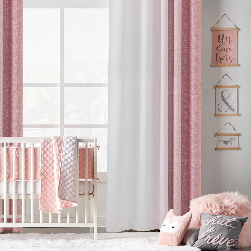 Geomoroccan triple weave fabric curtain with silky feel and durable construction.