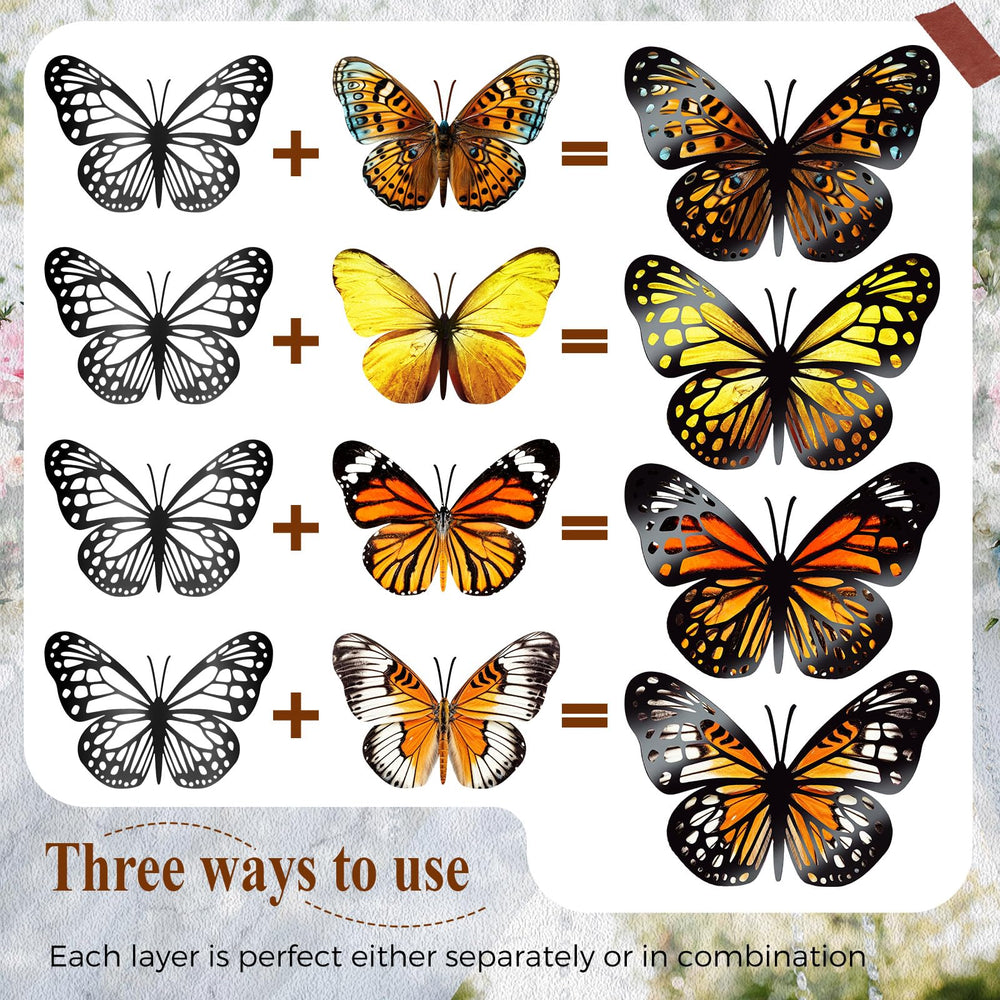 Geosar hollow two-layer butterfly design adds depth without bulk.