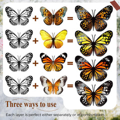 Geosar hollow two-layer butterfly design adds depth without bulk.