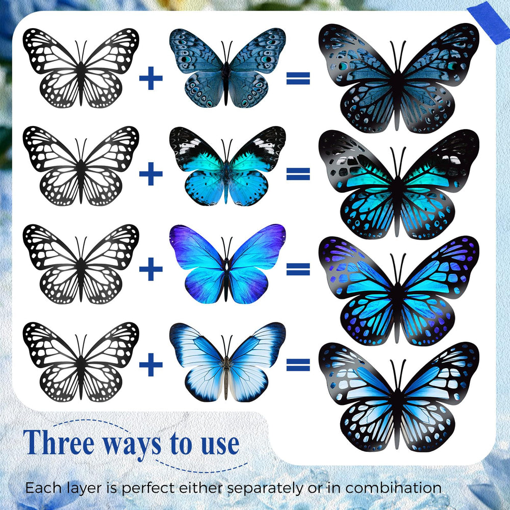 Geosar 3D monarch butterfly wall decor, small 12x8cm, versatile craft decor