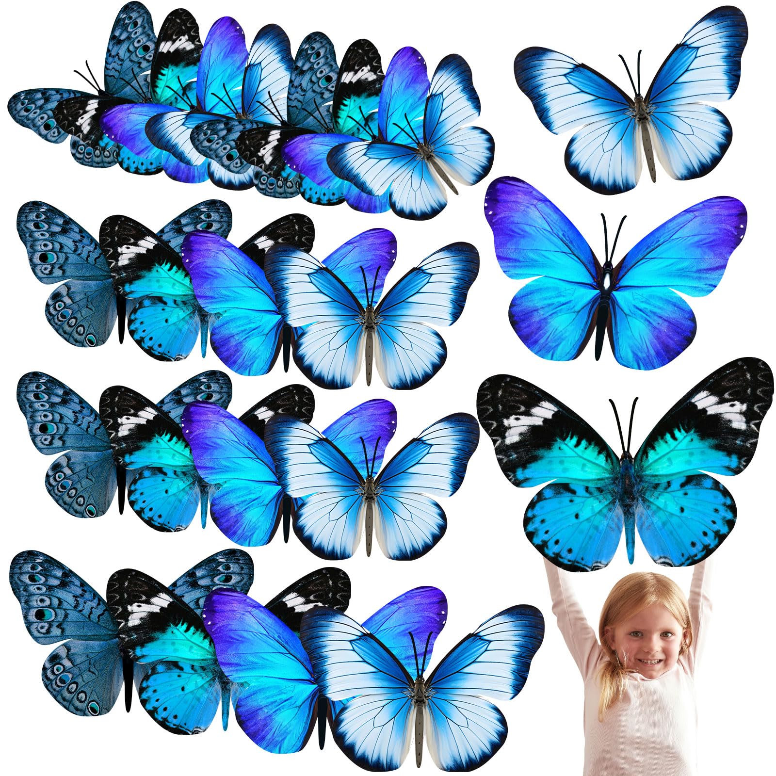 Geosar 3D monarch butterfly wall decor, large 30x21cm, dramatic wall accent