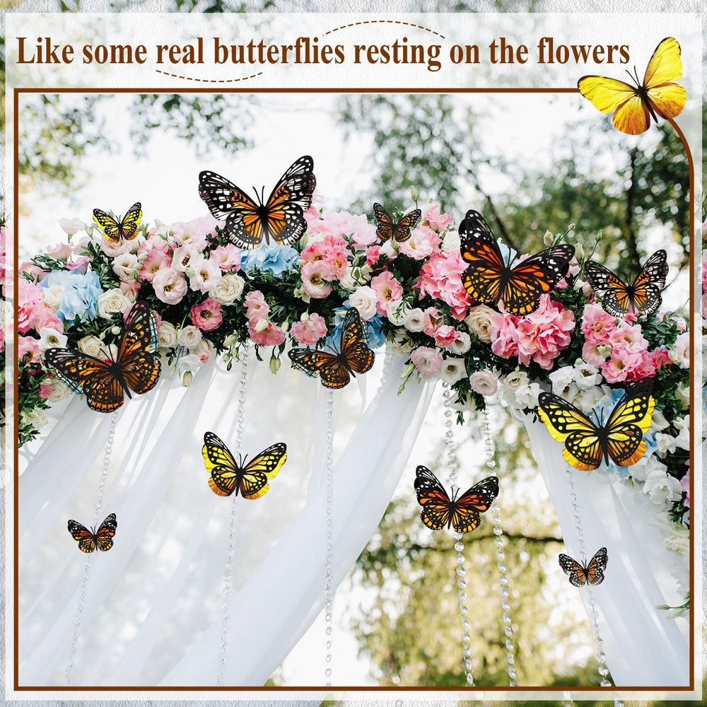 Geosar 3D butterflies attach easily using included double-sided tape.