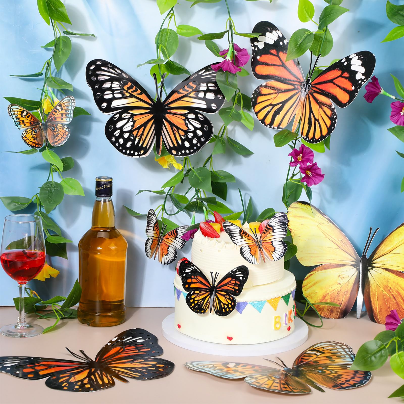 Geosar monarch butterfly wall decals brighten bedrooms and living spaces.