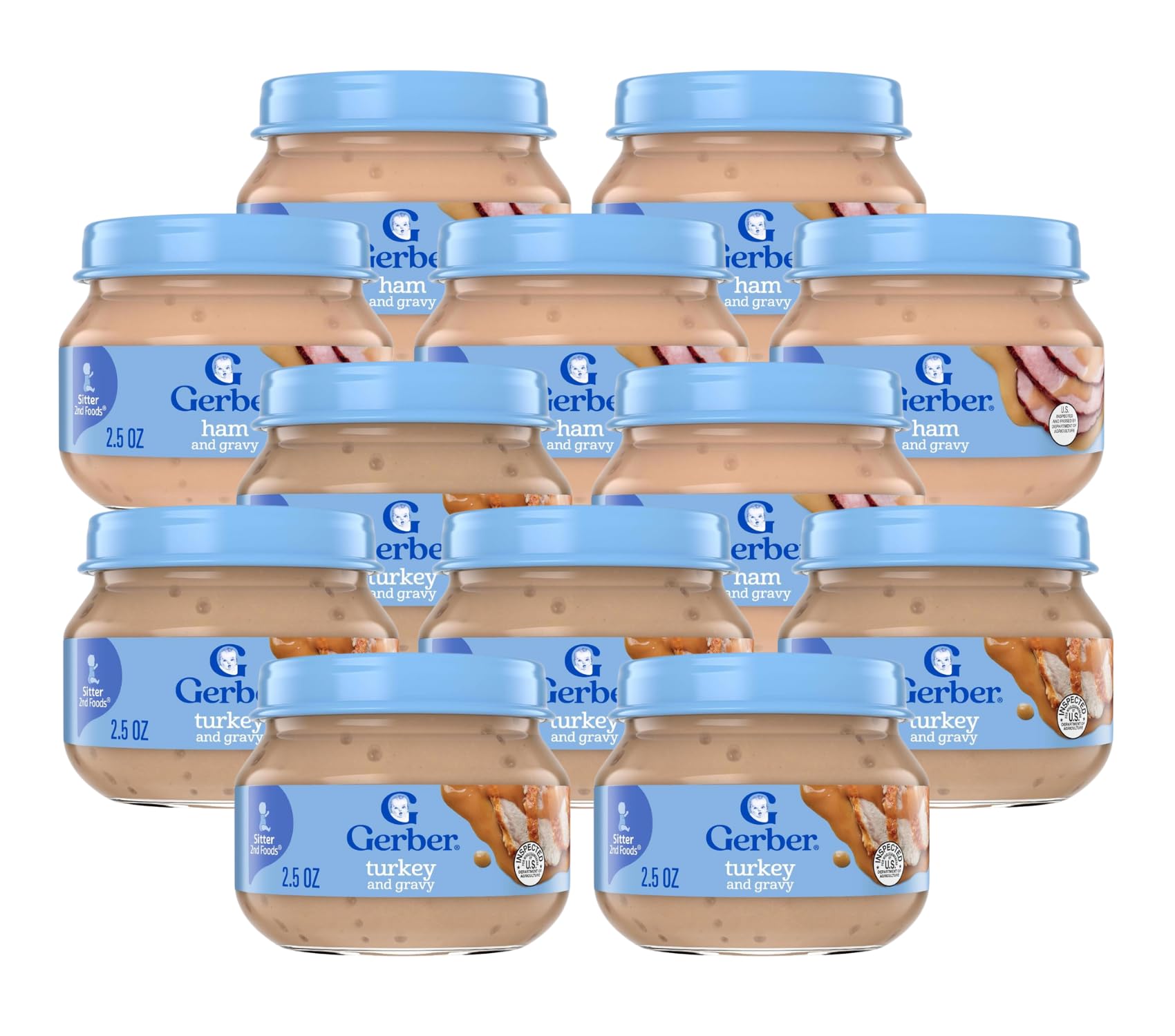 Gerber 2nd Foods ham-gravy jar for baby's meals; savory option