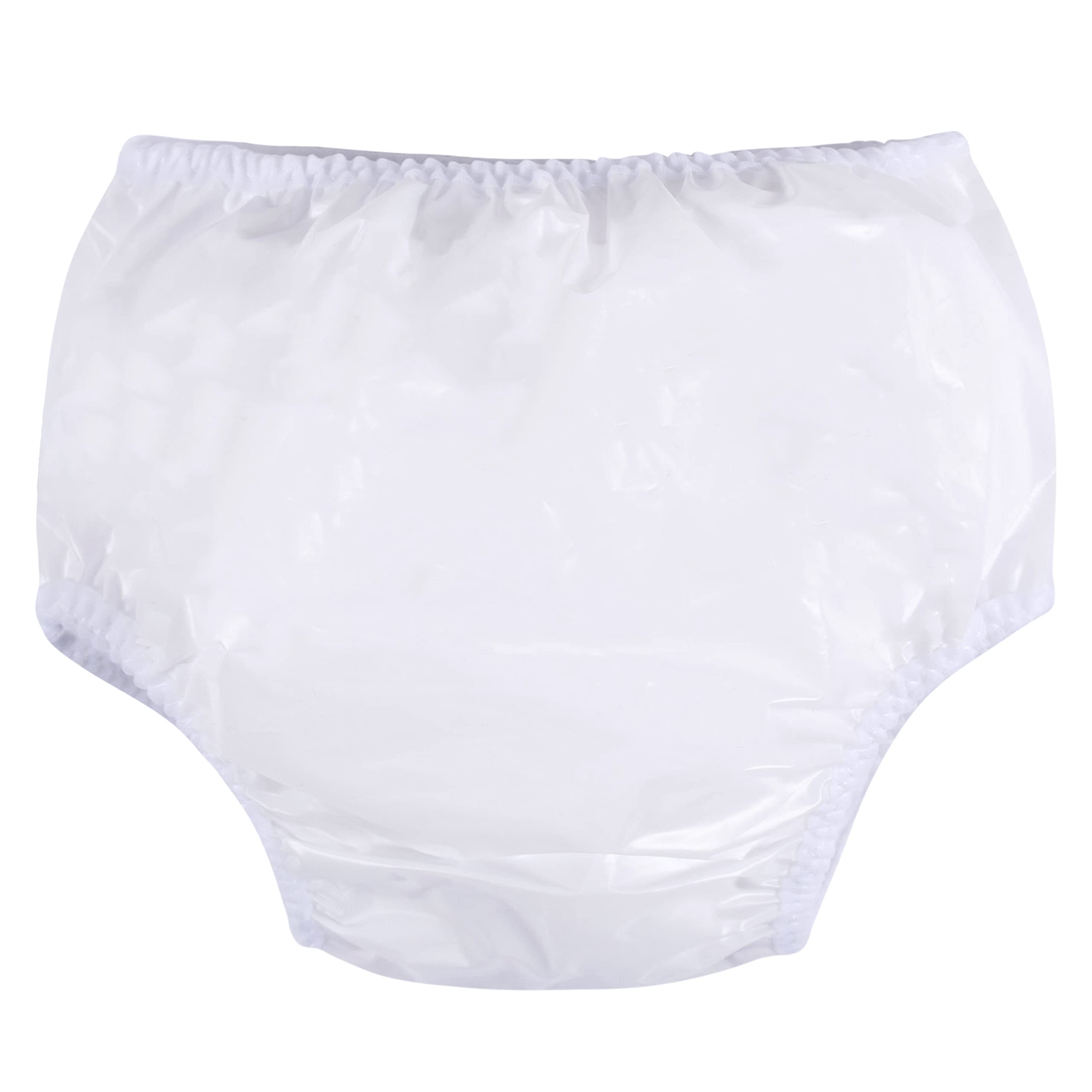 Gerber eight-pack waterproof diaper covers back view showing gentle waistband.