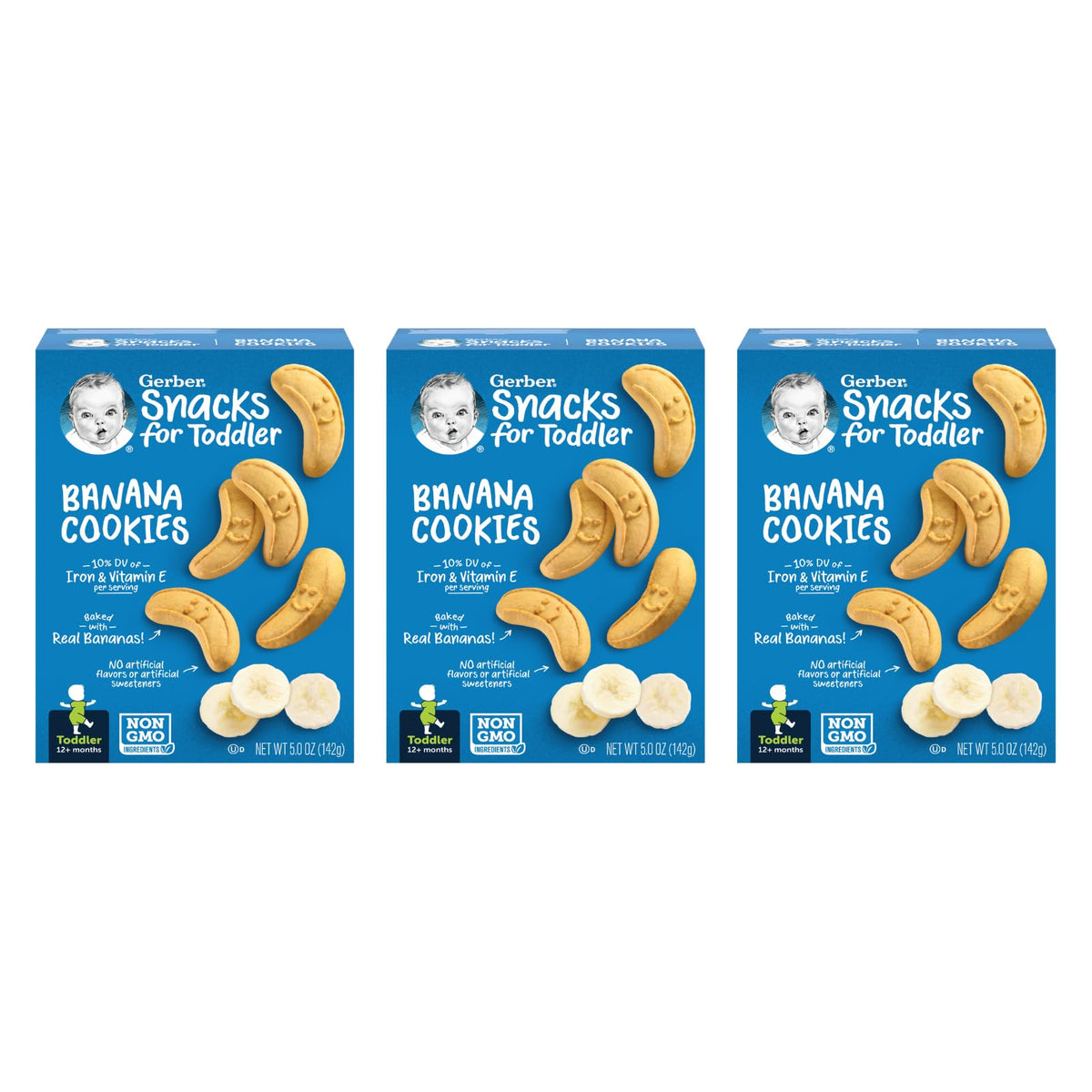 Gerber banana cookies toddler snack pack for on-the-go moments