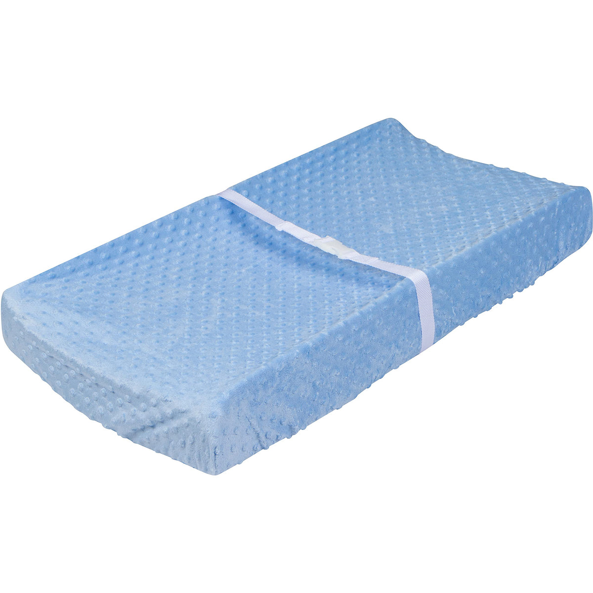Gerber changing pad cover dotted blue 16x32 fits standard pads, keeps nursery neat during diaper changes.