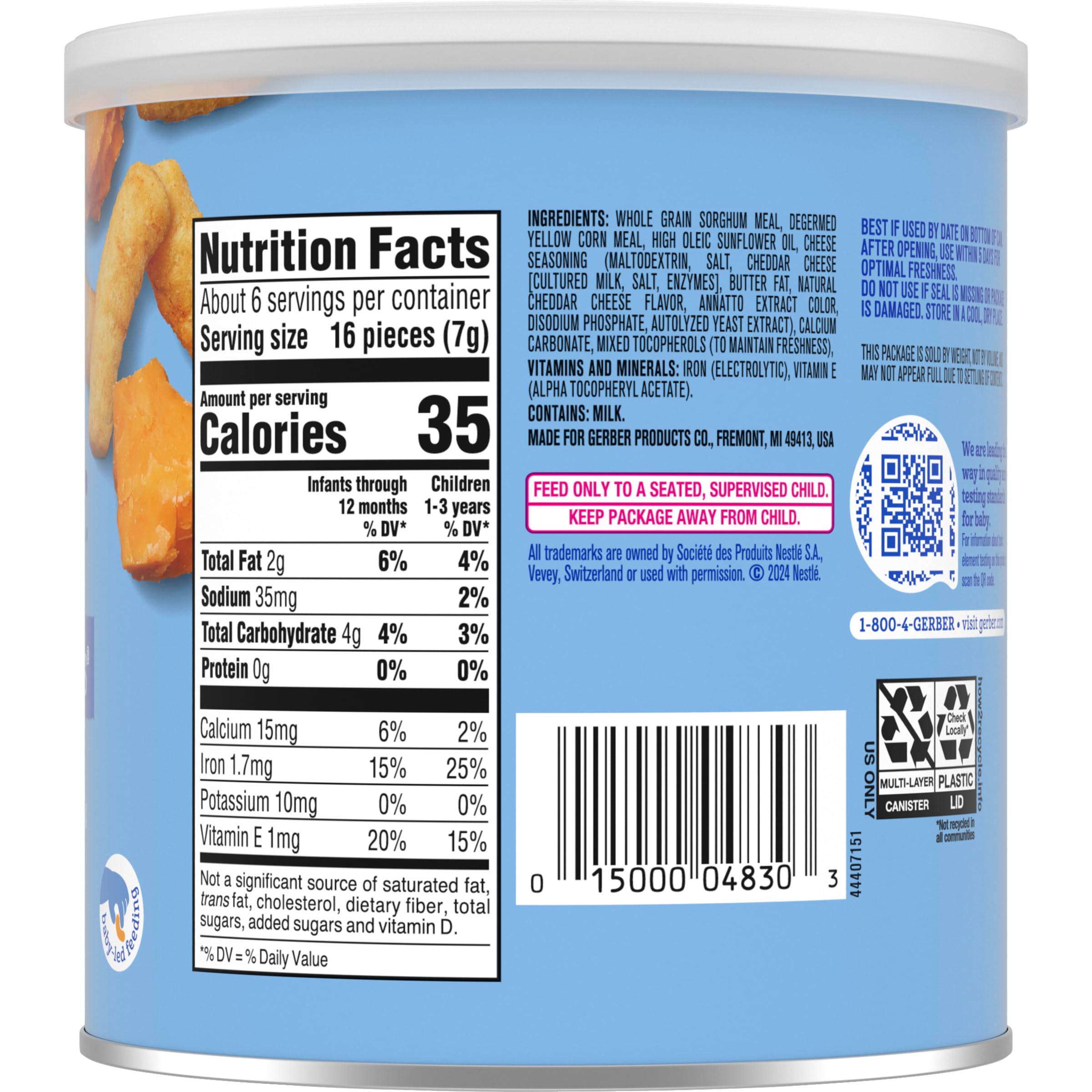 Gerber Lil' Crunchies Apple Sweet Potato bag with crisp texture.