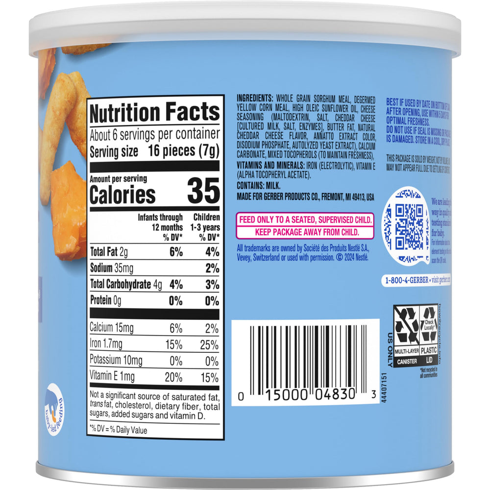 Gerber Lil' Crunchies Apple Sweet Potato bag with crisp texture.
