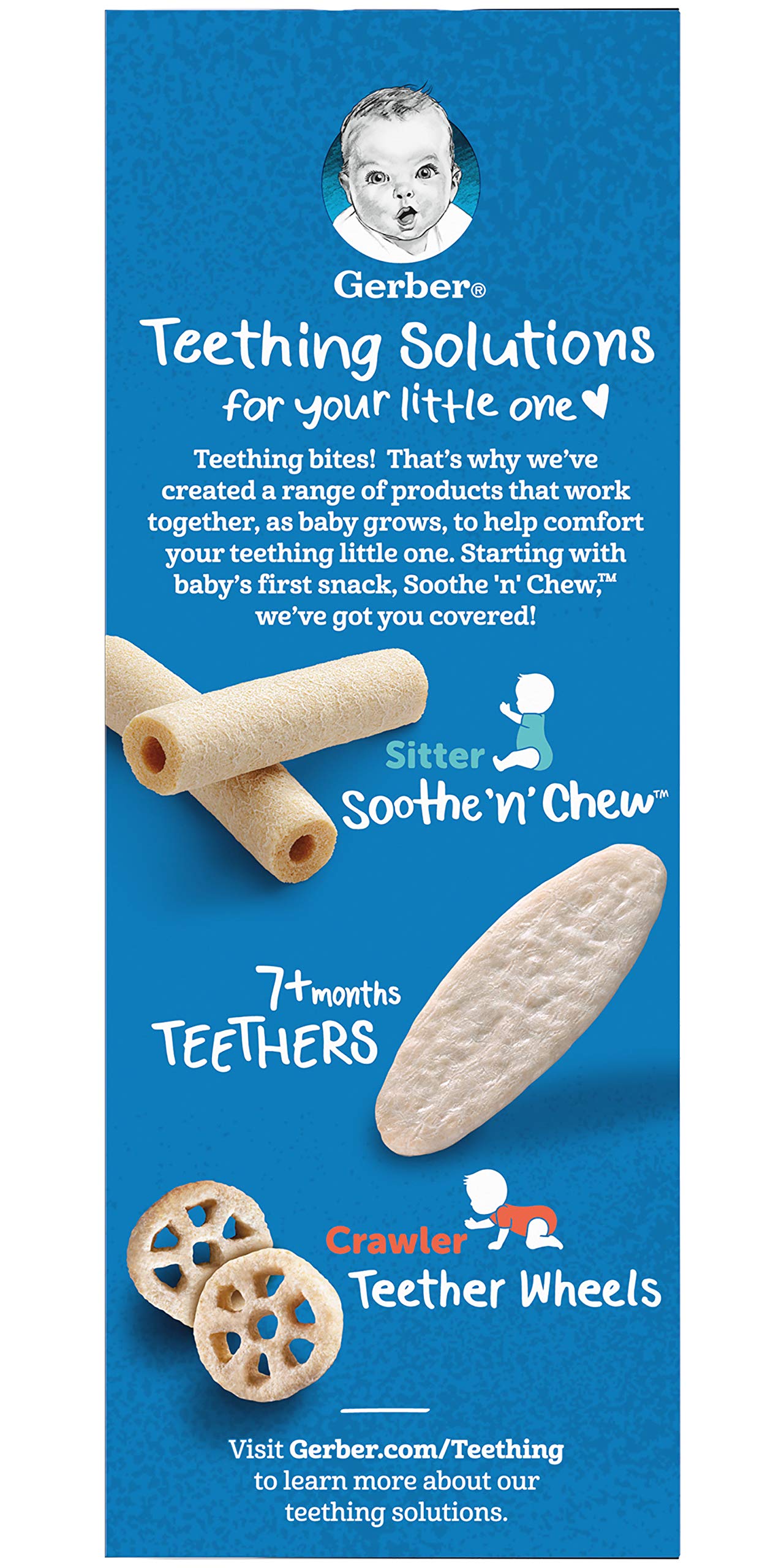 Gerber non-GMO teething wafers, no artificial flavors.