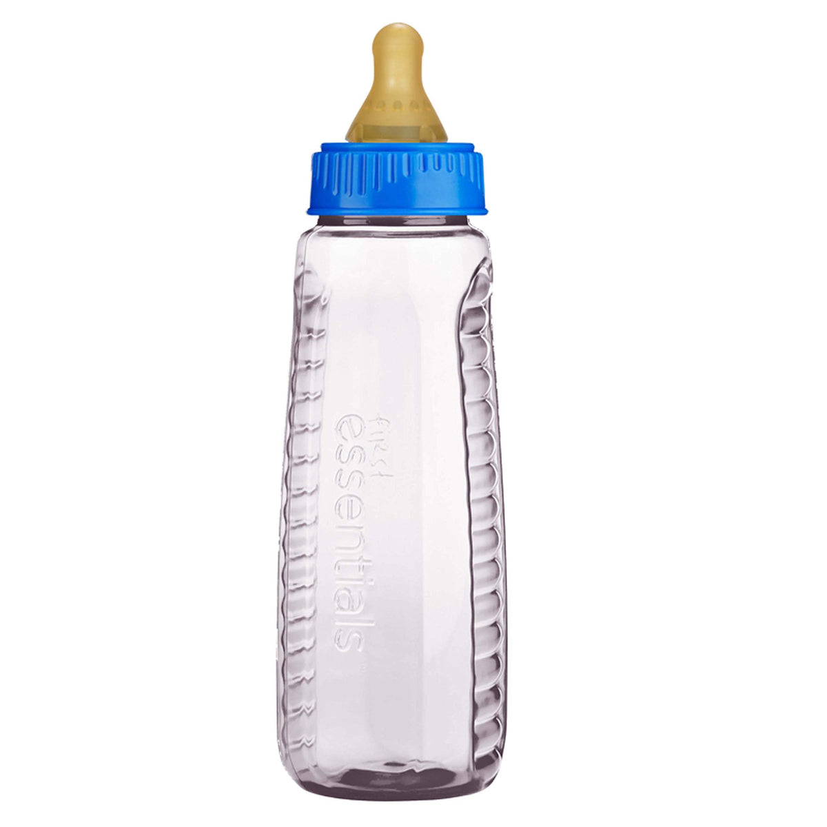 Gerber NUK First Essentials Clear View bottle in assorted colors, 9 oz, ideal for feeding.