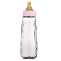 NUK ribbed nipple close-up, helps prevent nipple collapse during feeds.