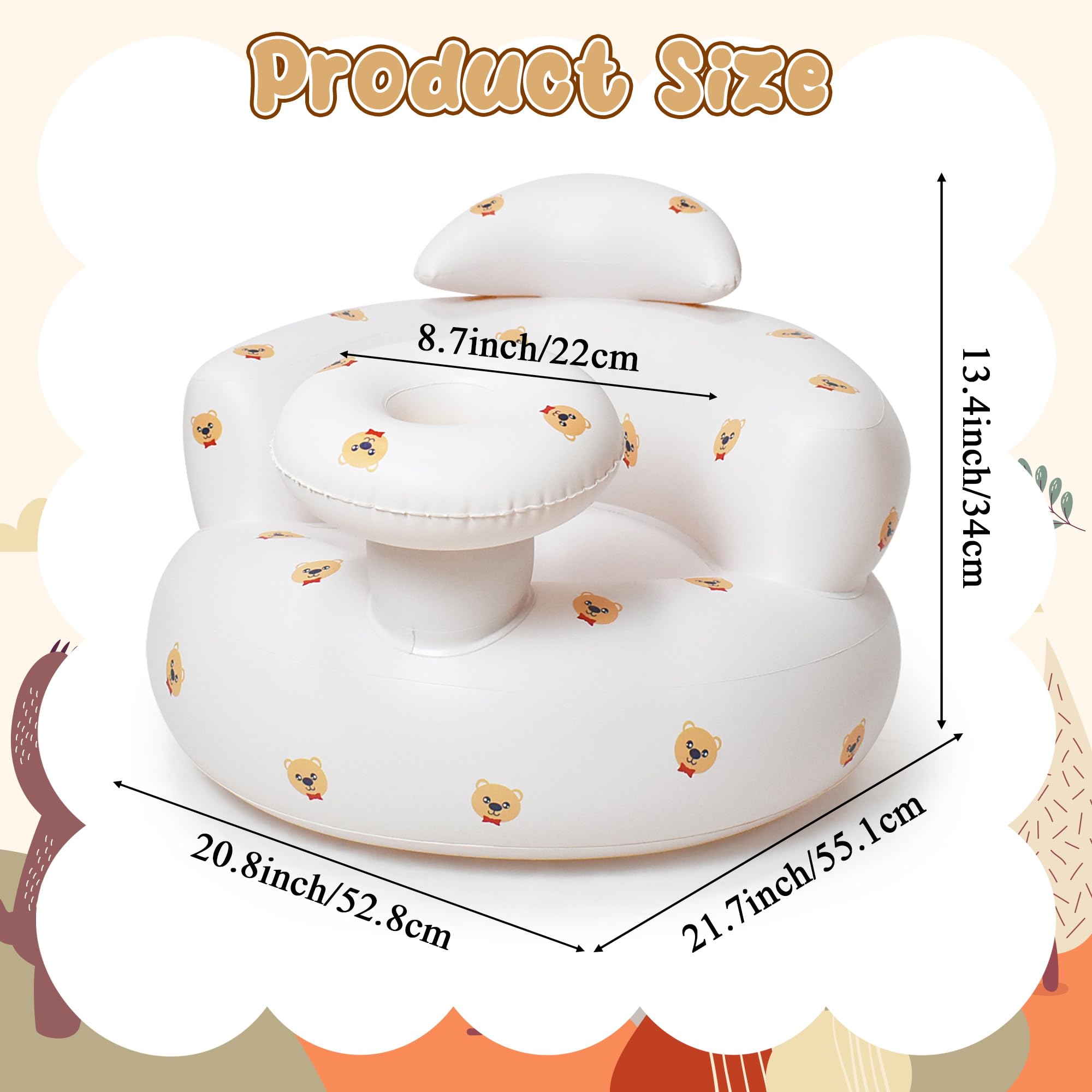 GerdfeiTawtab baby seat features built-in pump for quick inflation during travel.