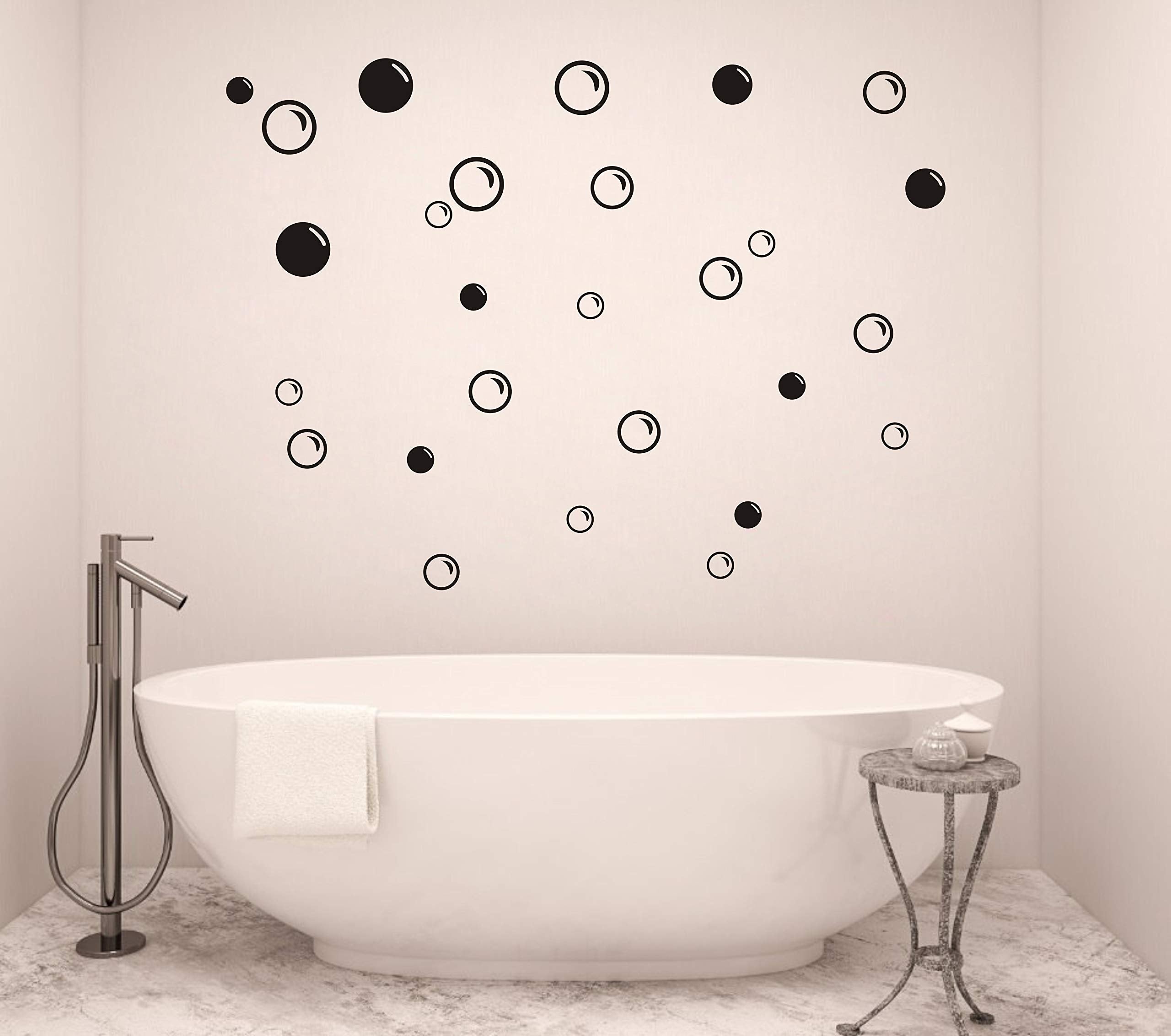 GESTYZ 90 large bubble wall decal for nursery creates playful ambience.