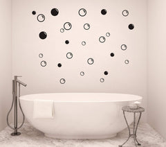 GESTYZ 90 large bubble wall decal for nursery creates playful ambience.
