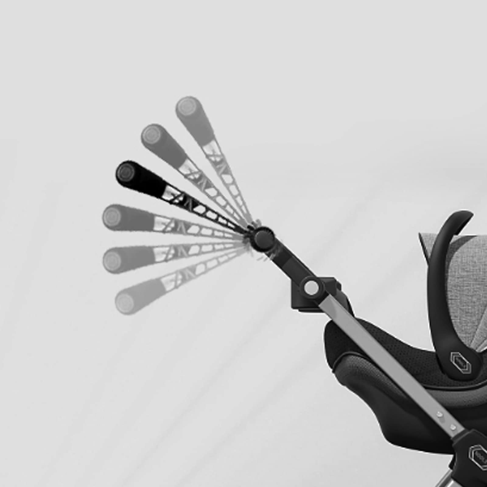 Gesundtek Stroll extension with carbon fiber and magnesium-aluminum connectors offers secure grip.