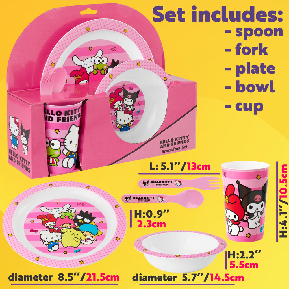 Get Trend Hello Kitty dinnerware set, kawaii design to brighten mealtimes
