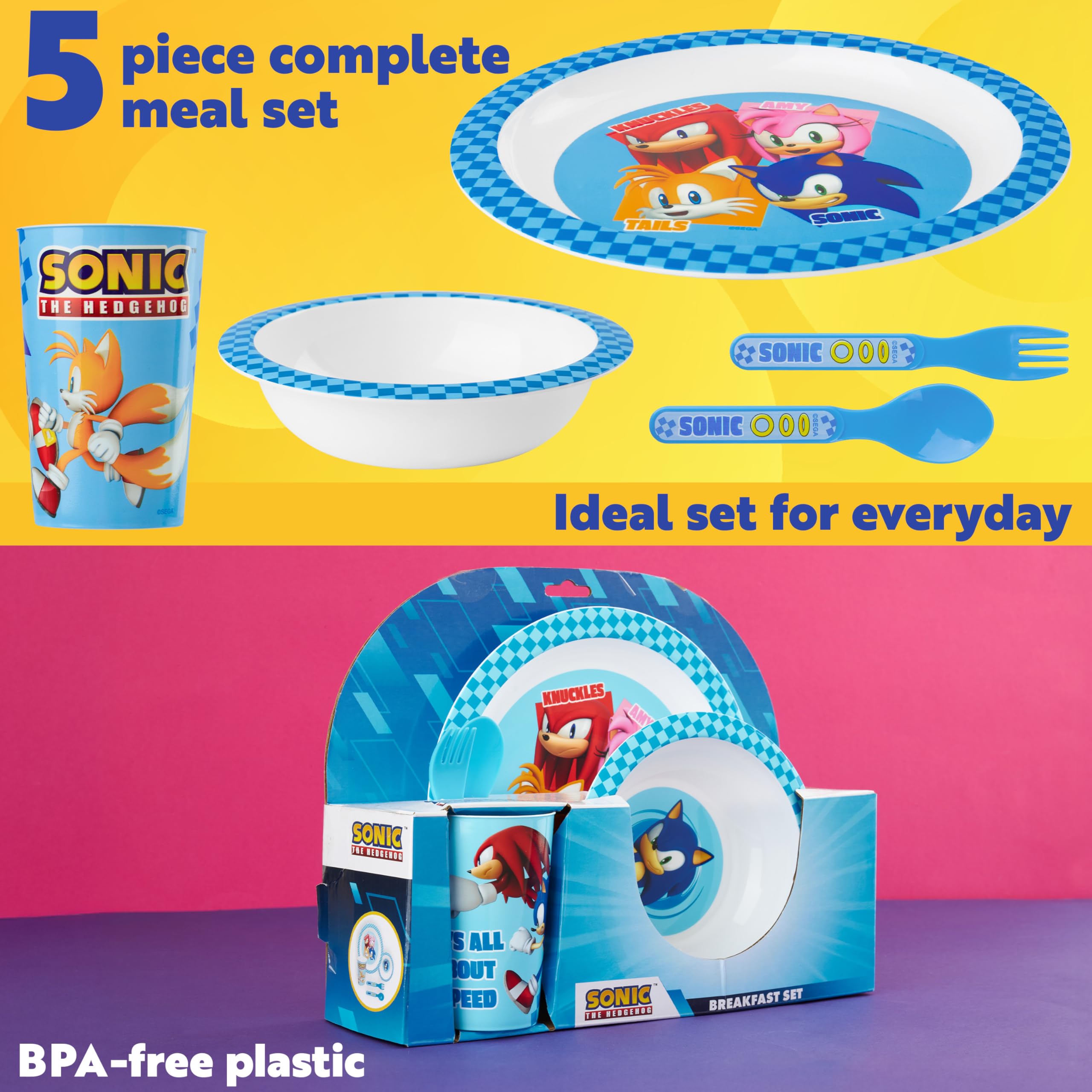 Get Trend Sonic blue cup with easy-grip design