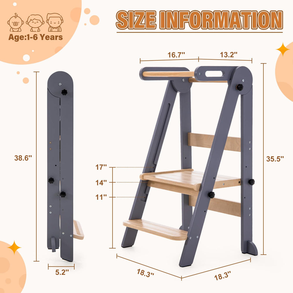 Gewitt adjustable height 11-14-18 inches supports growing children