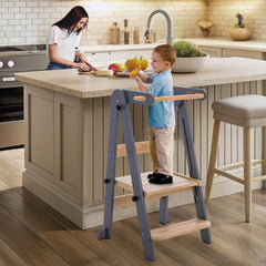 Gewitt kitchen stool safety rail engaged for secure use