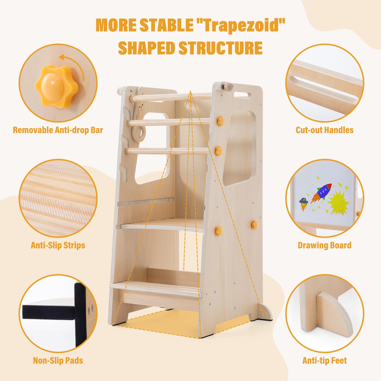 Gewitt 4-in-1 stool in table and chair mode for independent meals