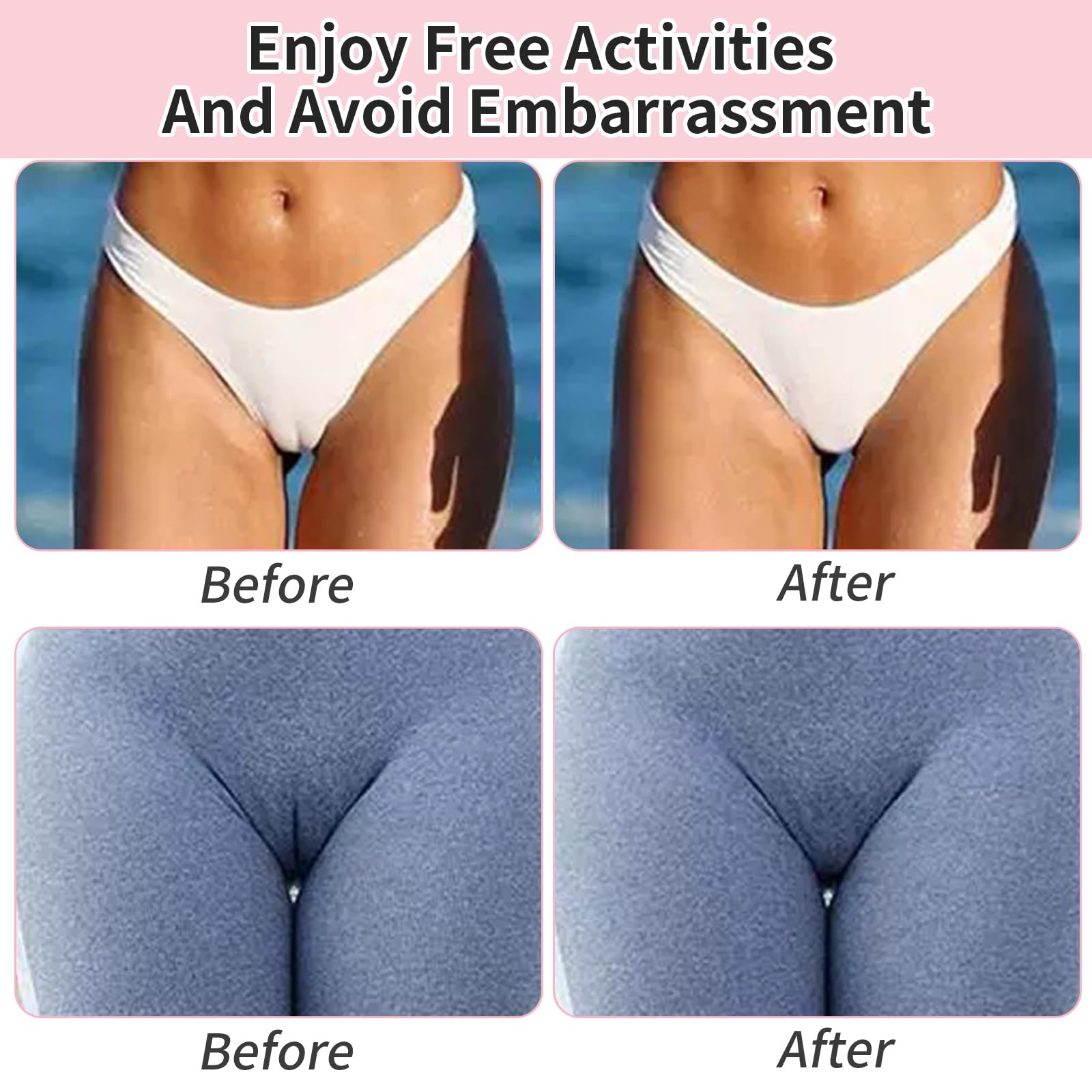 Gexloryn pads attached to underwear demonstrate secure adhesion.