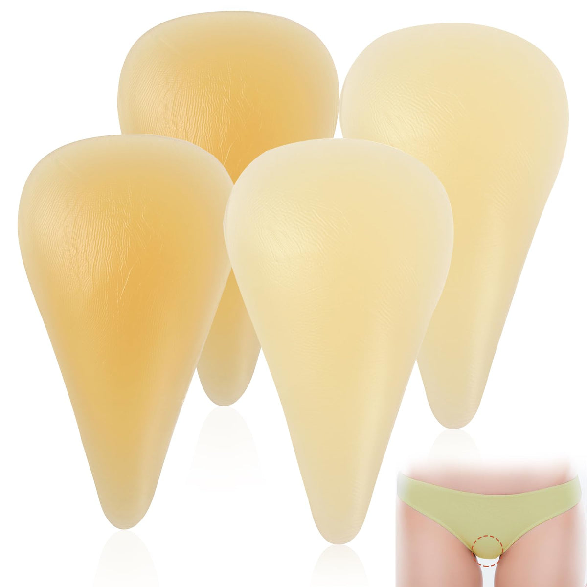 Gexloryn drop-shaped concealer pads in box view offer seamless coverage.