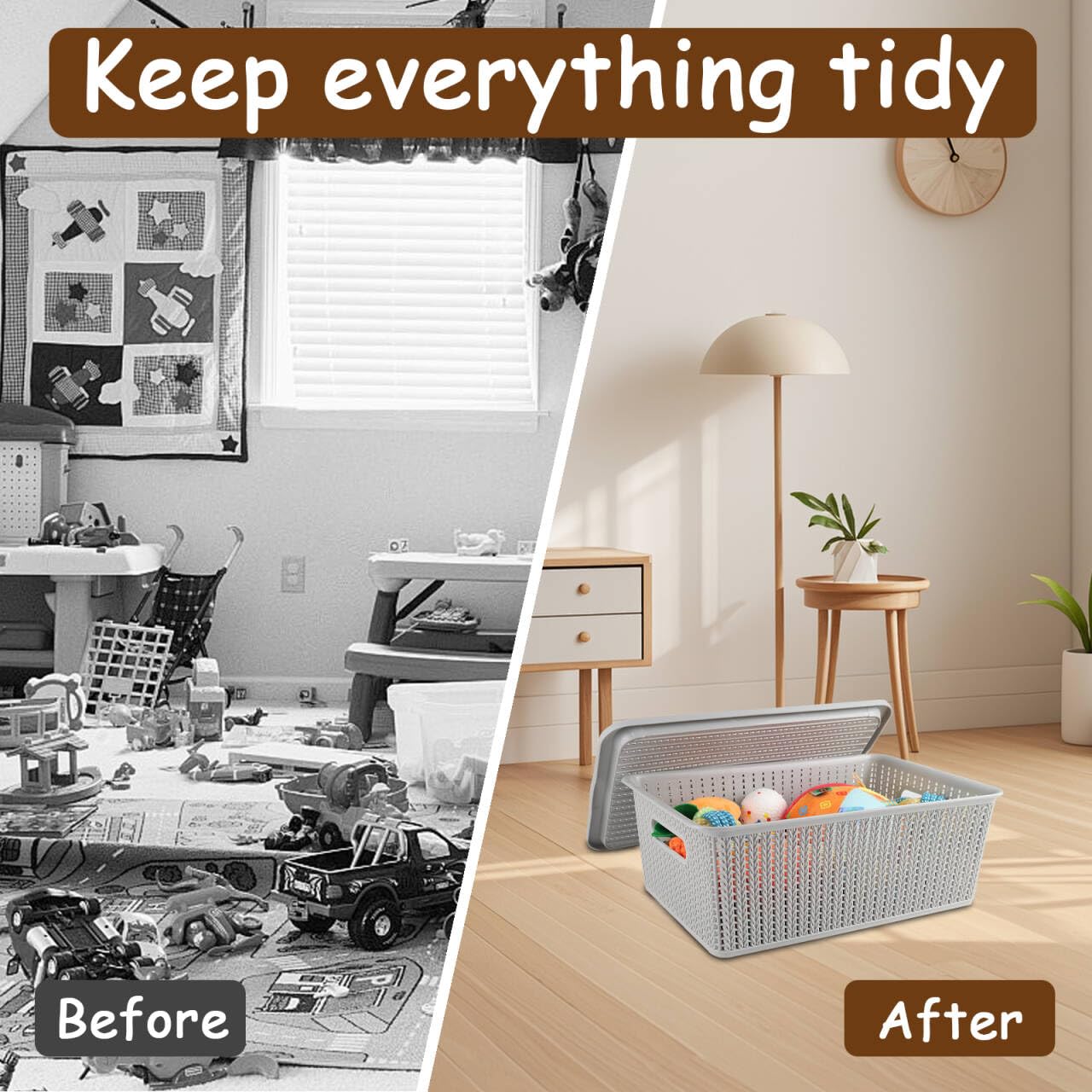 Geyecete BPA-free dog toy storage bin for safe, long-lasting use.