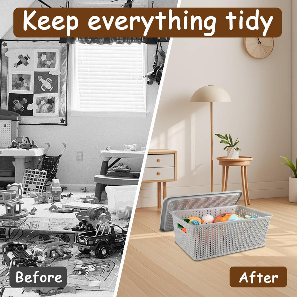 Geyecete BPA-free dog toy storage bin for safe, long-lasting use.