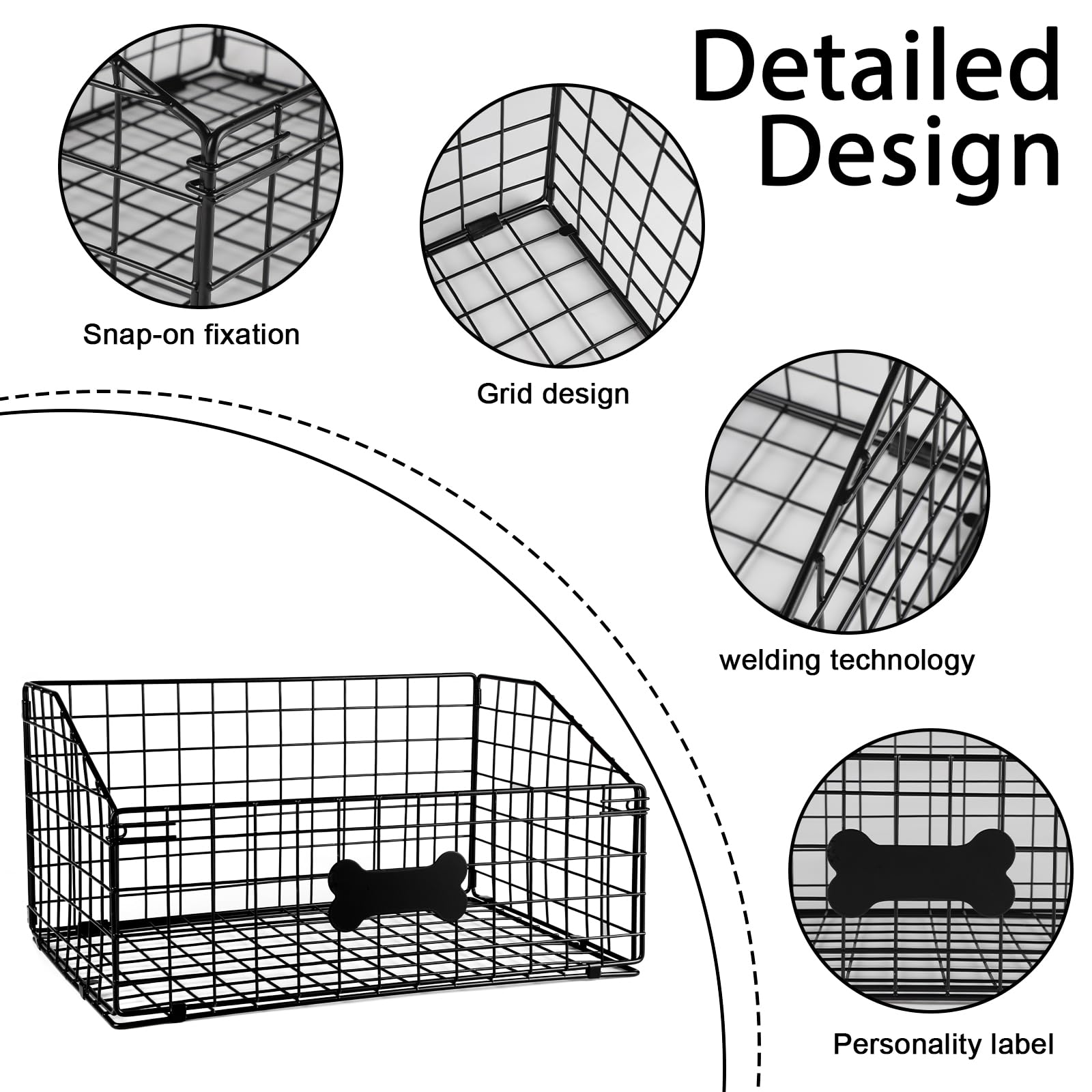 Geyecete dog toy basket sturdy wire frame resists wear