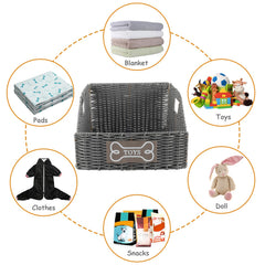 Geyecete plastic vine storage basket is durable and easy to wipe clean.