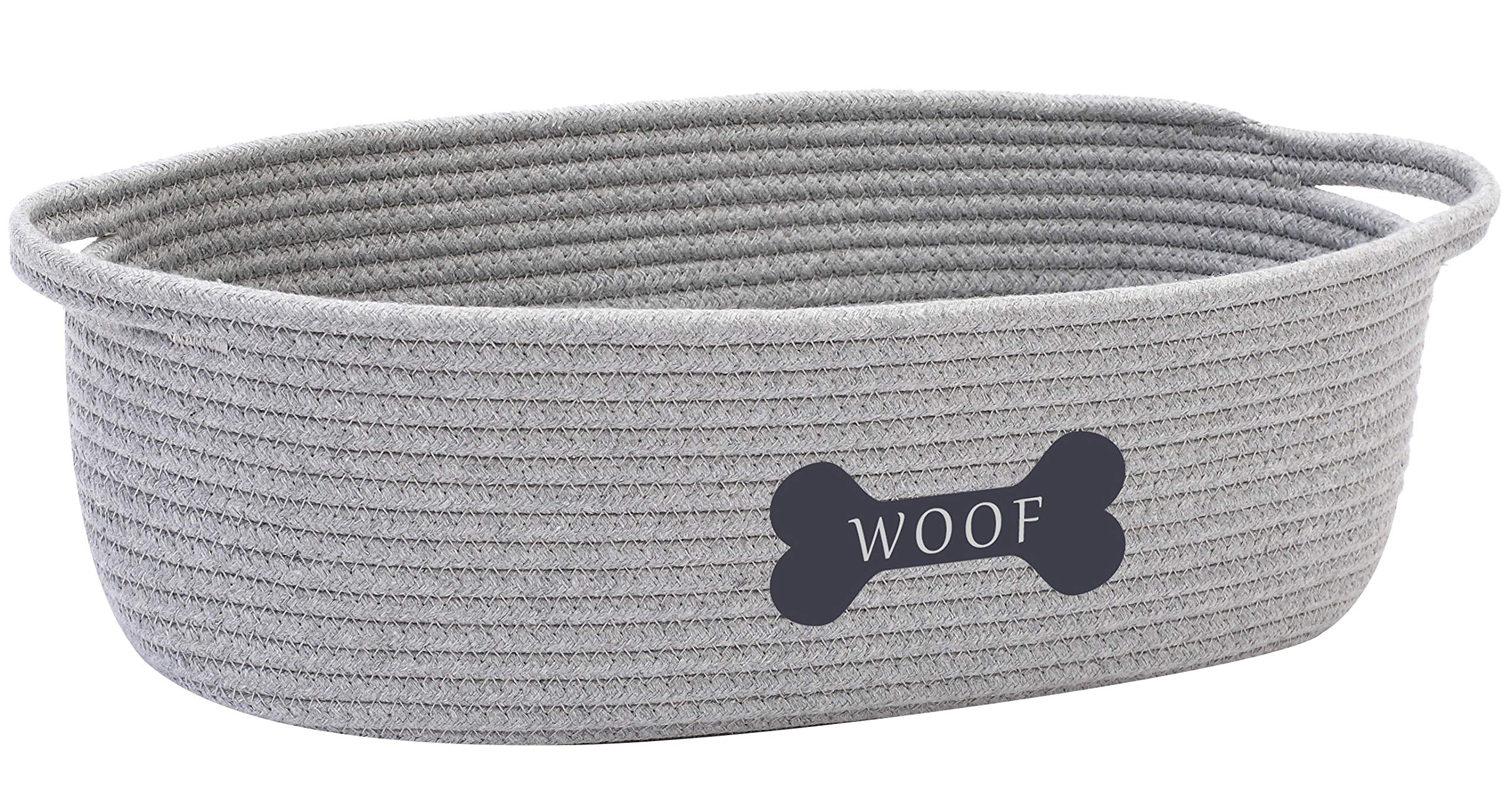 Geyecete Weave Rope Basket gray close-up weave texture, stylish storage.