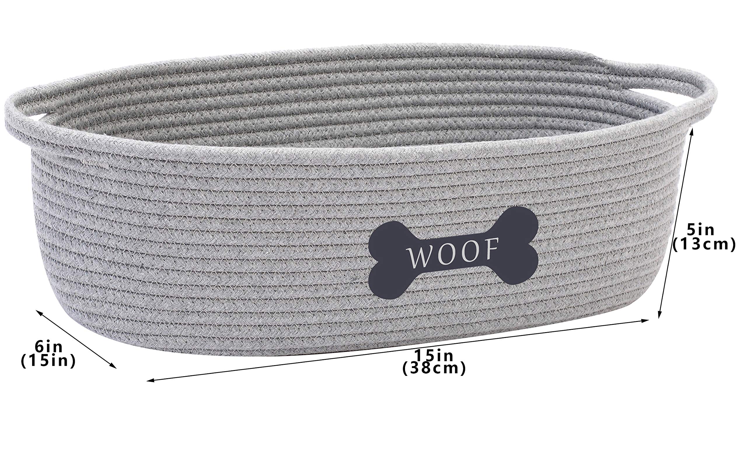 Geyecete Weave Rope Basket gray lightweight and washable daily use.