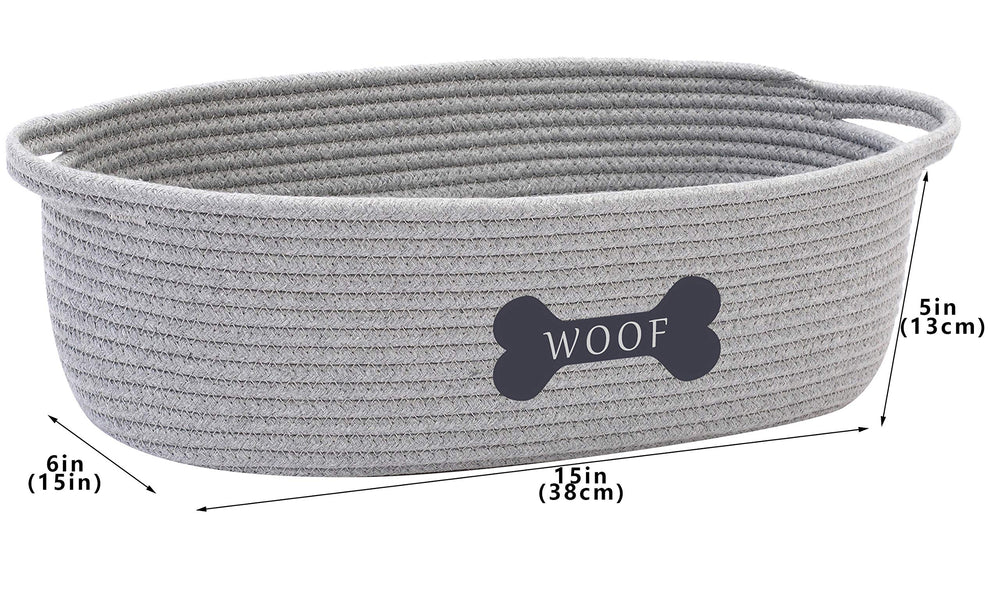 Geyecete Weave Rope Basket gray lightweight and washable daily use.