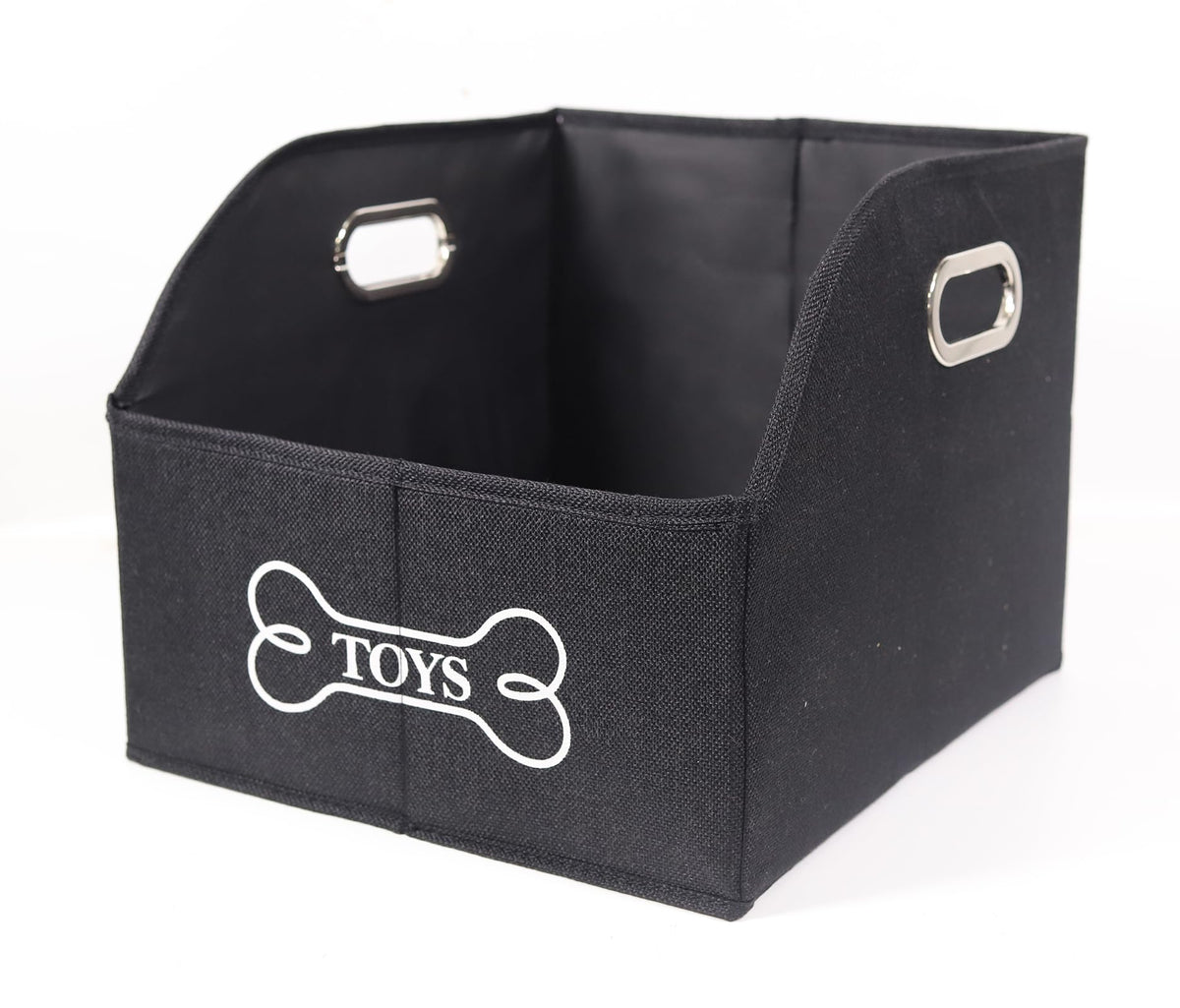 Geyecete wooden-handle storage bin for easy transport and organized spaces.