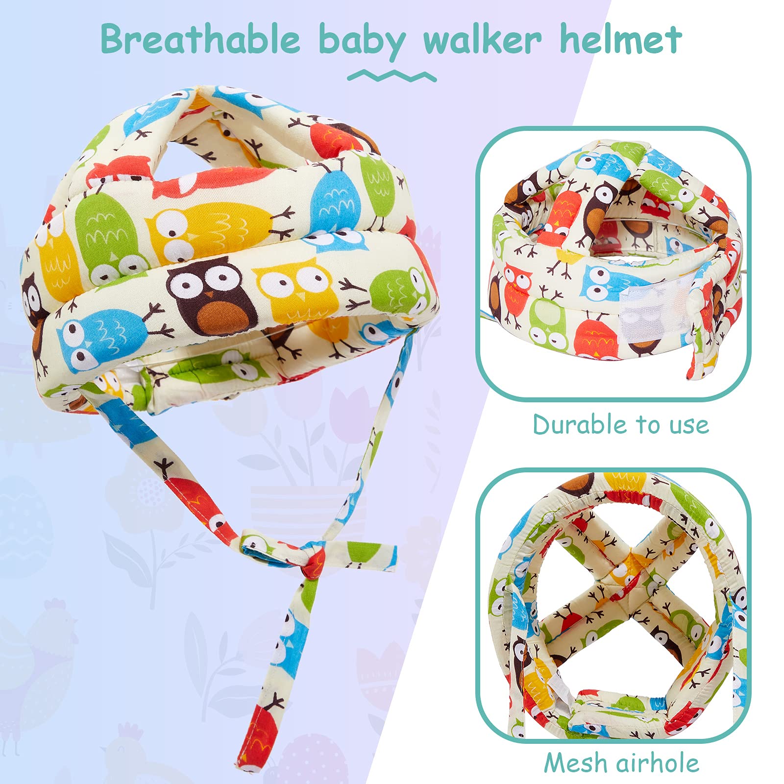 Geyoga 2-pack head protector and knee pads for versatile baby protection